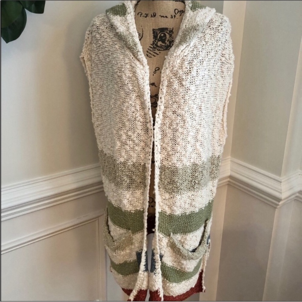 Free People Sleeveless Hooded Duster/Coverup